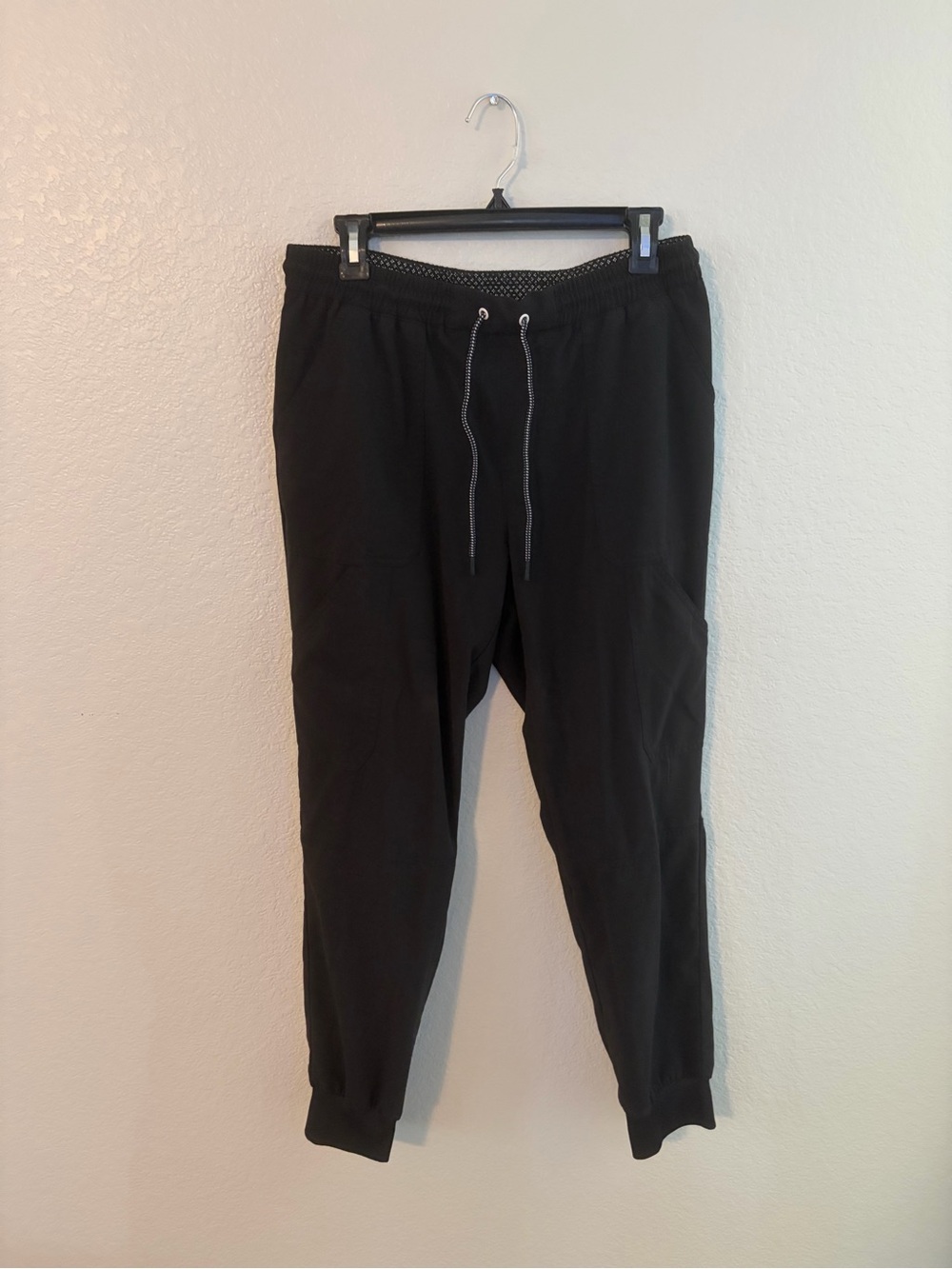 Kou Black Jogger Scrub Pants with Drawstring